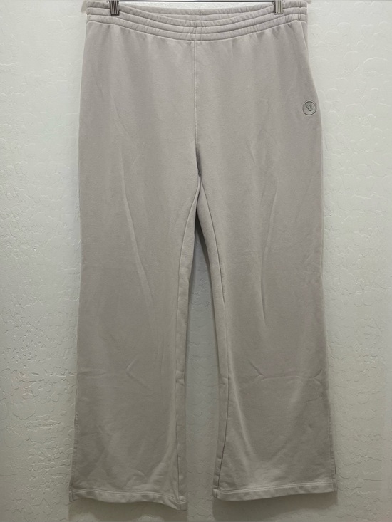 Vuori Pants - Vuori Sedona Wideleg Sweatpants Cream VW4044 Fleece Split Hem Size L
